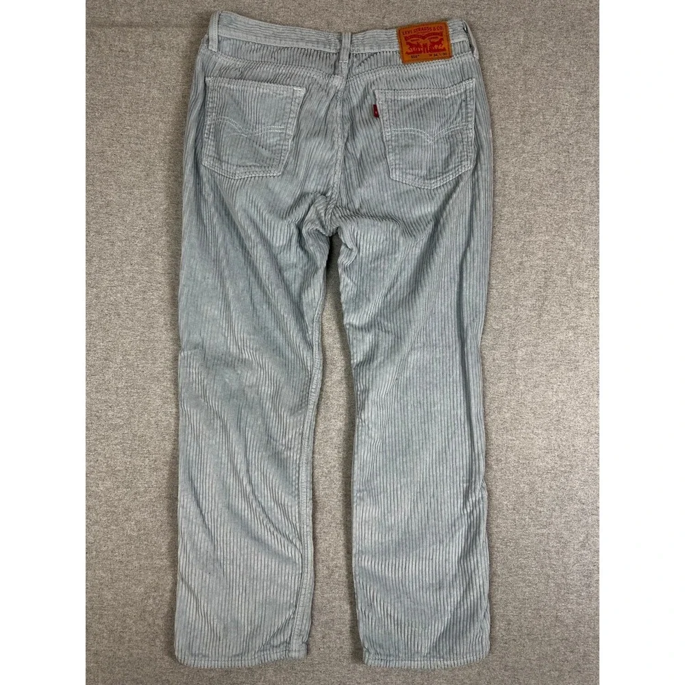 Levis 514 Corduroy Pant Mens 34x30 (fits 33X28) Light Blue Wide Whale Straight